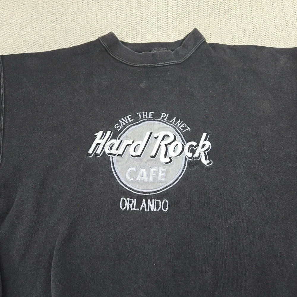 Vintage Hard Rock Cafe Sweatshirt Mens Large Gray Orlando Florida USA Made